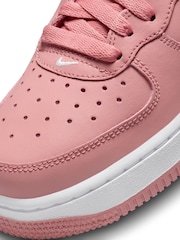Nike Red Air Force 1 Mid LE Youth Trainers - Image 10 of 11