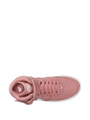 Nike Red Air Force 1 Mid LE Youth Trainers - Image 7 of 11