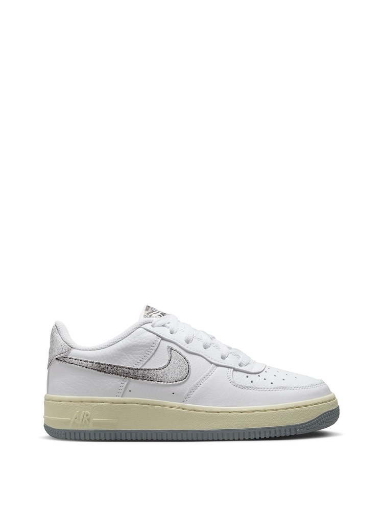 Nike White Air Force 1 LV8 3 Youth Trainers - Image 1 of 12