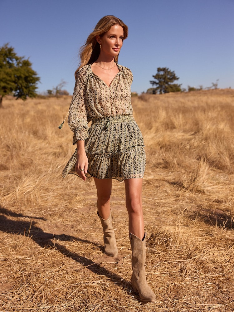 Friends Like These Gold Long Sleeve Blouson Blouse Co-ord - Image 2 of 4