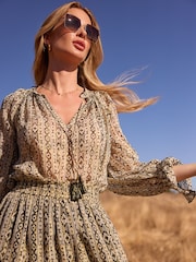 Friends Like These Gold Long Sleeve Blouson Blouse Co-ord - Image 4 of 4