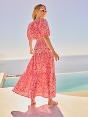 Friends Like These Pink Tile Puff Short Sleeve Top Co Ord - Image 2 of 5