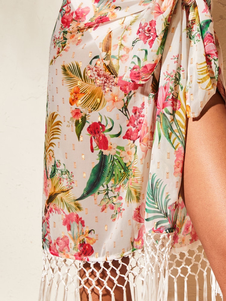 Lipsy Tropical Tassel Multi Way Sarong - Image 2 of 5