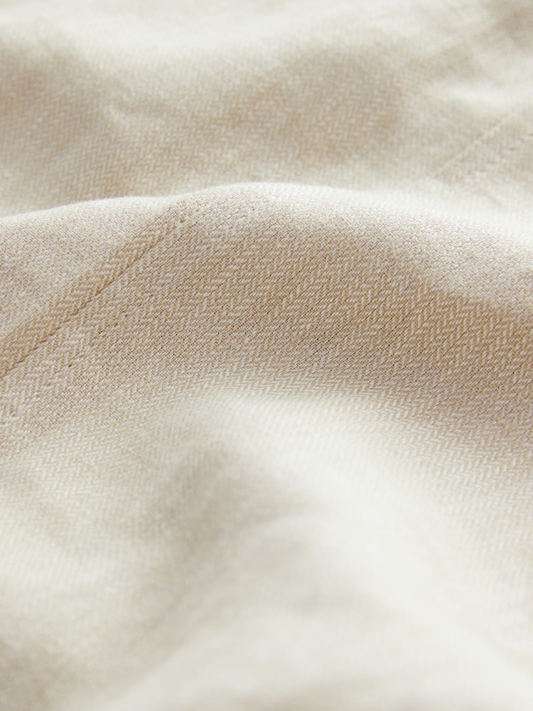 Neutral Linen Blend Cropped Capri Trousers - Image 6 of 6 Neutral Linen Blend Cropped Capri Trousers - Image 6 of 6