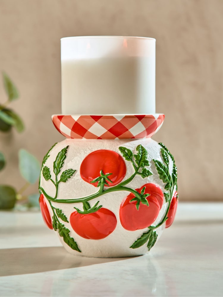 Bath & Body Works Tomato 3-Wick Candle Holder - Image 1 of 2 Bath & Body Works Tomato 3-Wick Candle Holder - Image 1 of 2