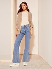 Friends Like These Camel Stitch Sleeve Crochet Cardigan - Image 3 of 4