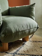 MADE.COM Olive Green Jude Accent Chair - Image 2 of 5
