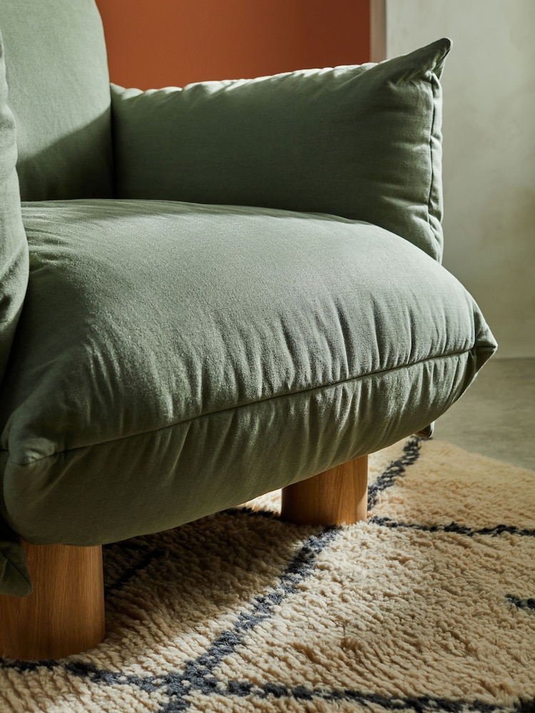 MADE.COM Olive Green Jude Accent Chair - Image 2 of 5