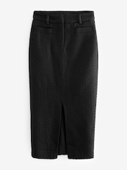 Black Rochelle Humes Boucle Column Skirt - Image 5 of 6