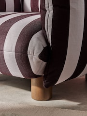 MADE.COM Chocolate Brown Wide Stripe Jude Accent Chair - Image 2 of 5