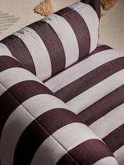 MADE.COM Chocolate Brown Wide Stripe Jude Accent Chair - Image 3 of 5