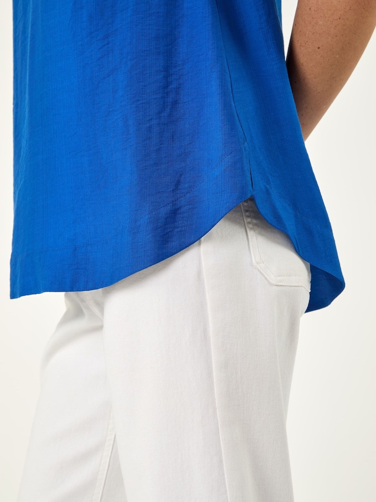 Roman Blue Curved Hem Vest Top - Image 4 of 4 Roman Blue Curved Hem Vest Top - Image 4 of 4