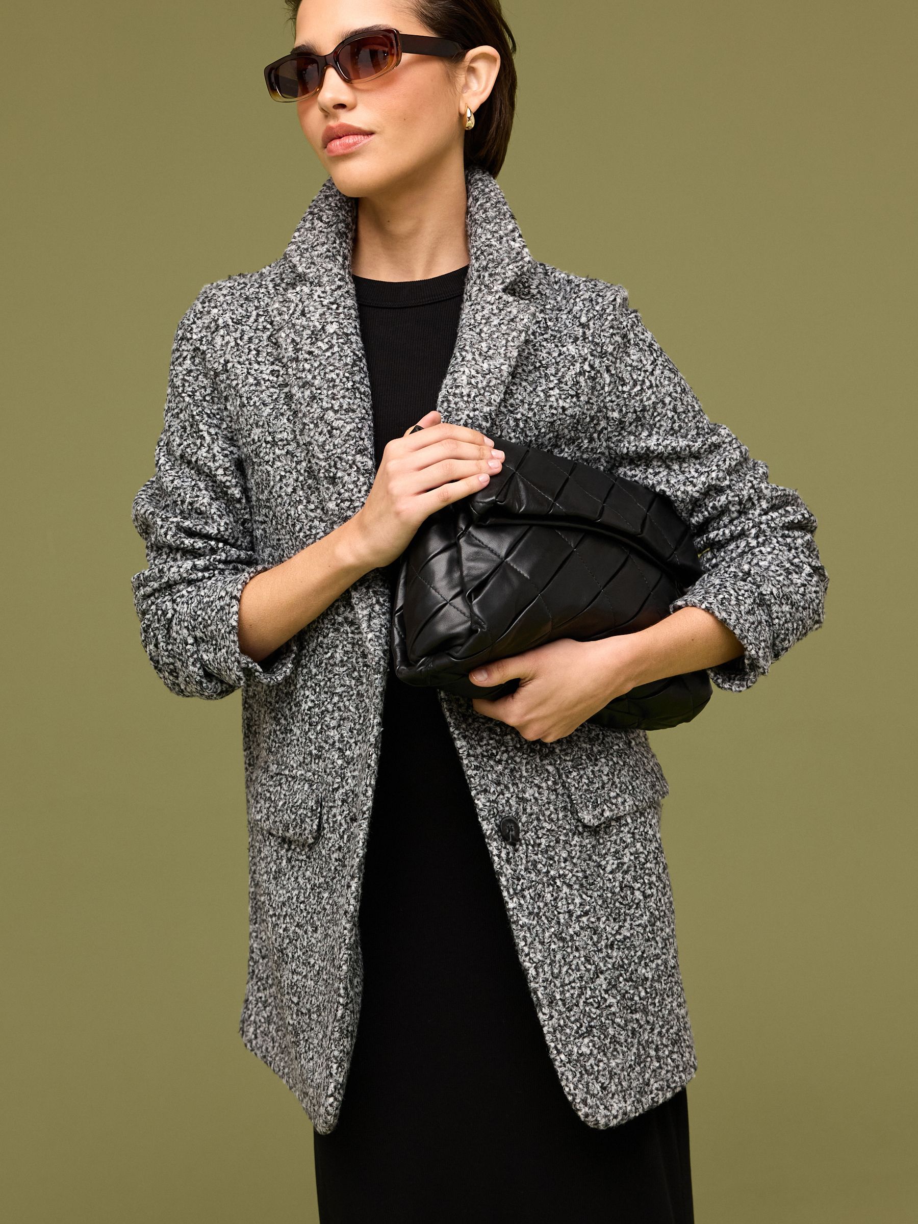 Buy Black White Tailored Coatigan from Next Luxembourg