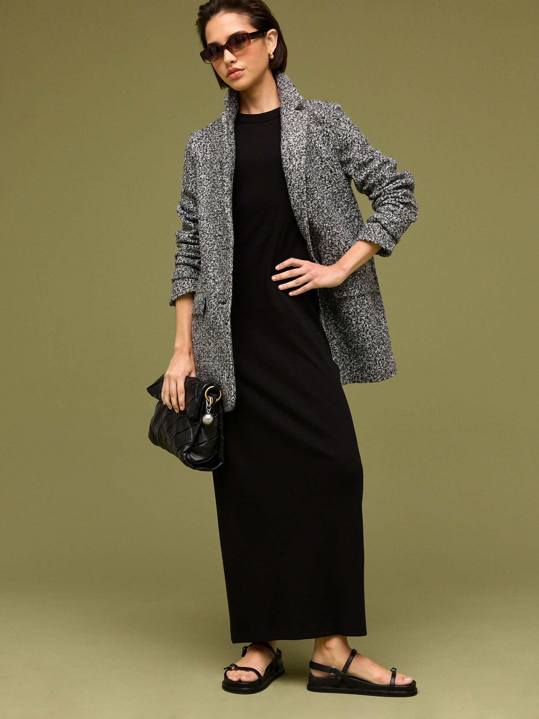 Buy Black White Tailored Coatigan from Next Luxembourg