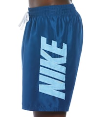 Nike Blue 7Inch Volley Swim Shorts - Image 3 of 7