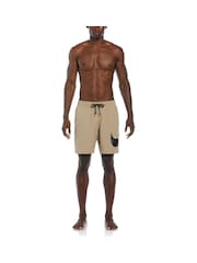 Nike Natural Graphic Swoosh 7 Inch Volley Swim Shorts - Image 4 of 8