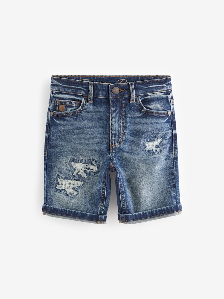 Blue Distress Denim Shorts (3-16yrs) - Image 1 of 4