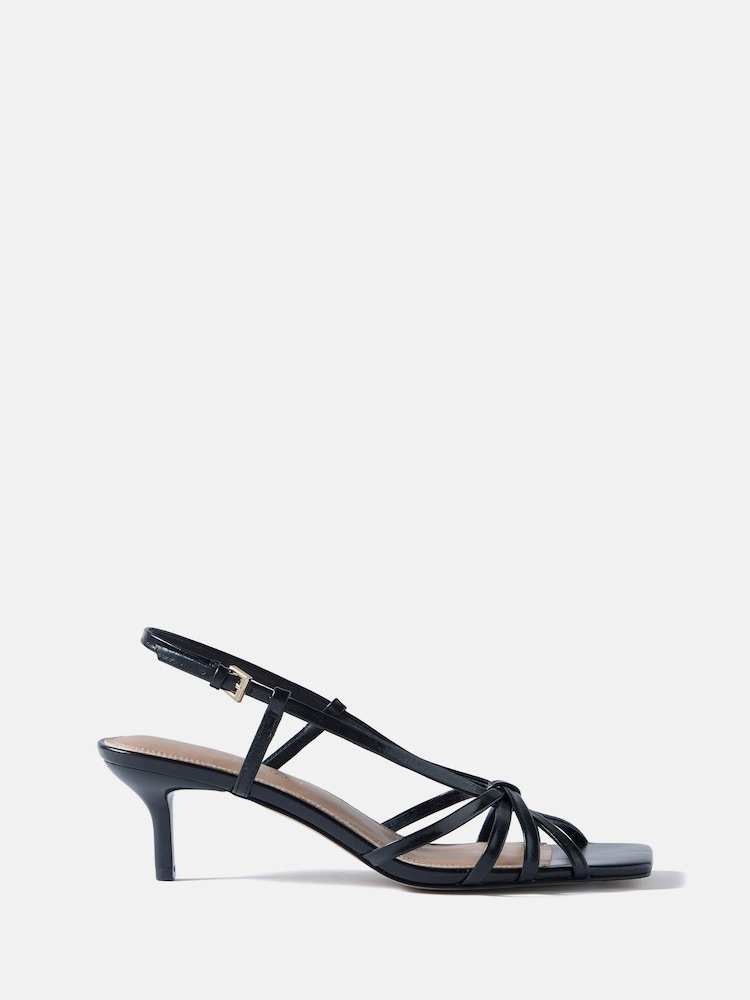 Mint Velvet Black Marcie Knot Heels - Image 1 of 4