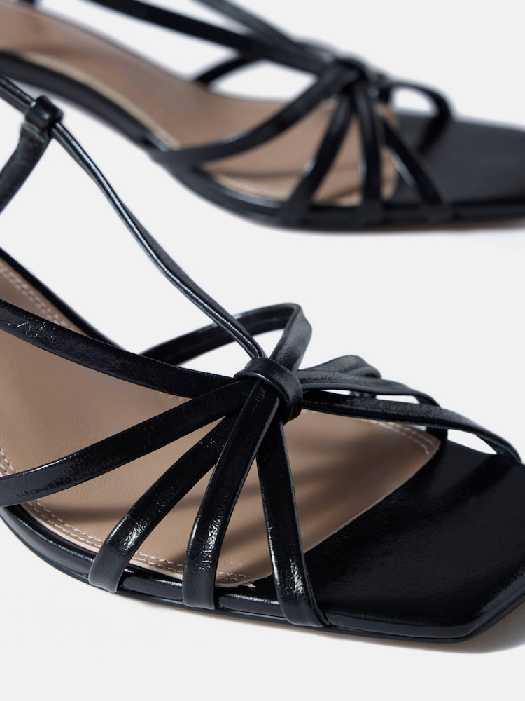 Mint Velvet Black Marcie Knot Heels - Image 4 of 4