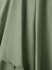 Reiss Green Elsie Asymmetric Draped Blouse - Image 6 of 6