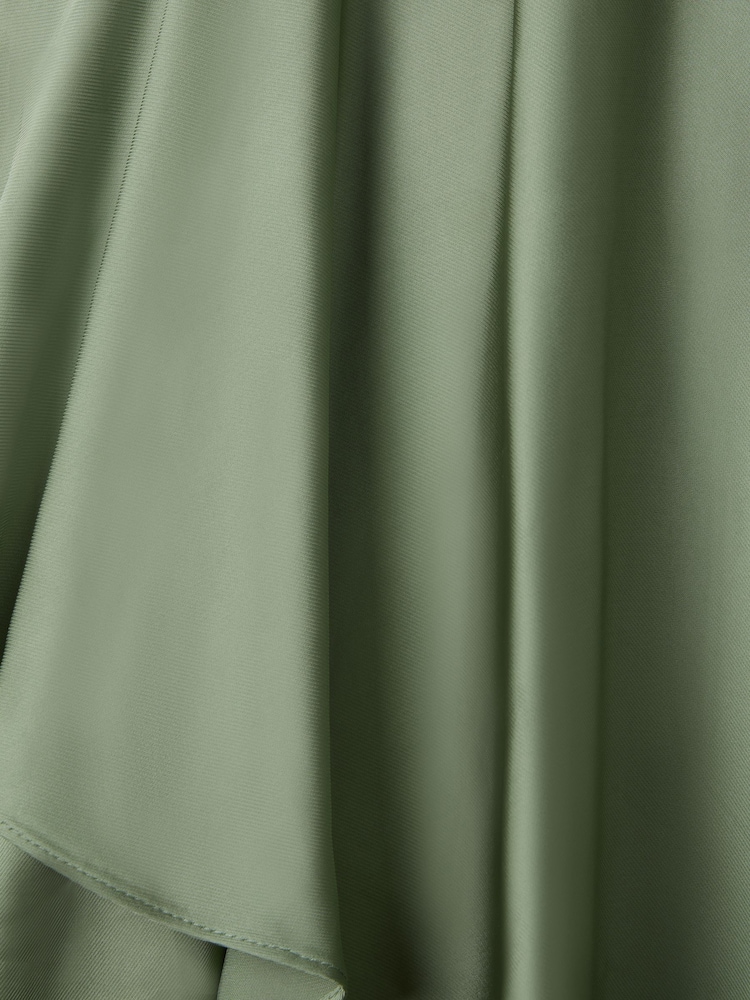 Reiss Green Elsie Asymmetric Draped Blouse - Image 6 of 6