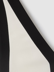 Reiss Black/Cream Rae Colourblock Maxi Dress - Image 6 of 6