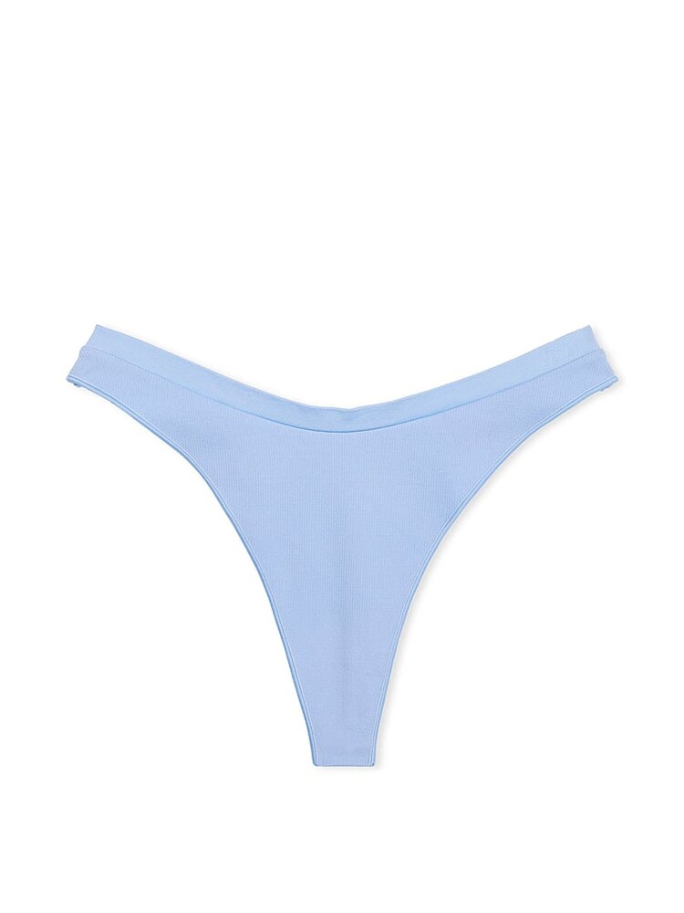 Victoria's Secret PINK Harbor Blue Thong Seamless Lace Back Knickers - Image 3 of 3