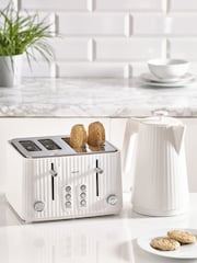 White Sleek 4 Slice Toaster - Image 2 of 7