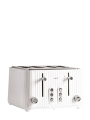 White Sleek 4 Slice Toaster - Image 6 of 7