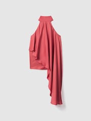 Coral - Blusa drapeada asimétrica Elsie de Reiss - Imagen 2 de 5