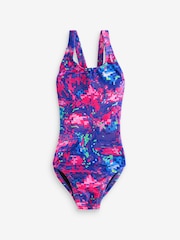 Nike Purple Hydrastrong Fastback Printed One Piece Swimsuit - Image 1 of 1