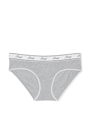 Victoria's Secret PINK Grey Heather Hipster Cotton Logo Knickers - Image 3 of 3