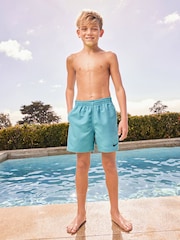 Nike Green Swim Logo Tape 4 Inch Volley Shorts - Image 1 of 8
