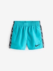 Nike Green Swim Logo Tape 4 Inch Volley Shorts - Image 5 of 8