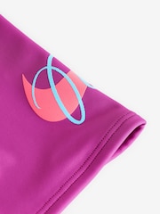 Morado oscuro - Conjunto de bikini con espalda cruzada y pantalones cortos de Nike - Imagen 3 de 4
