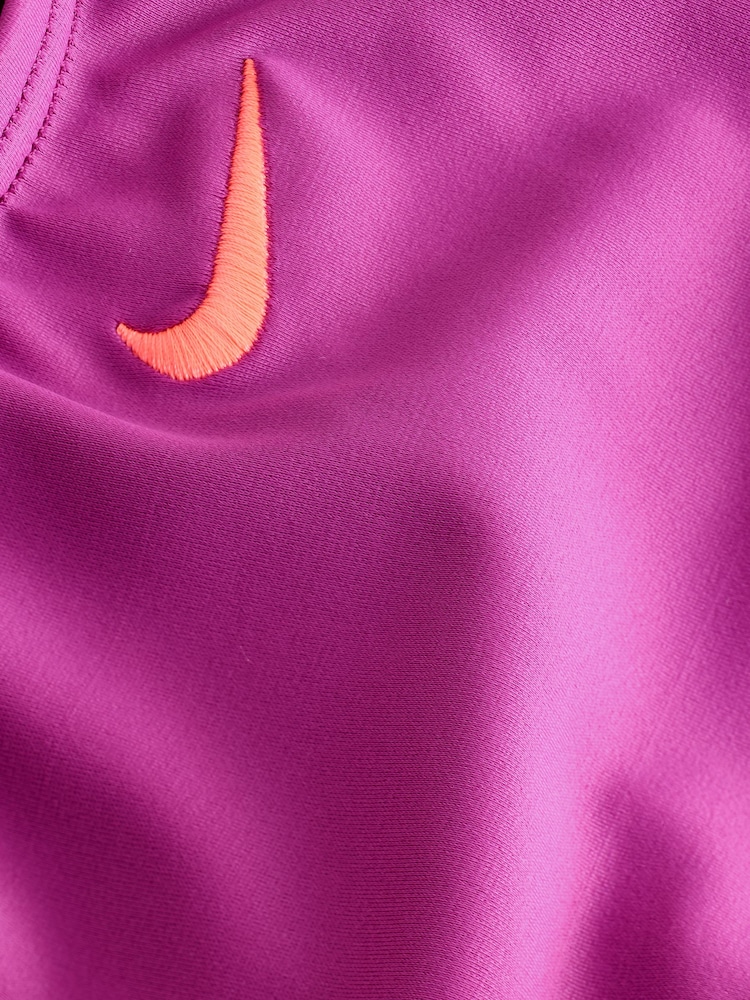 Morado oscuro - Conjunto de bikini con espalda cruzada y pantalones cortos de Nike - Imagen 4 de 4