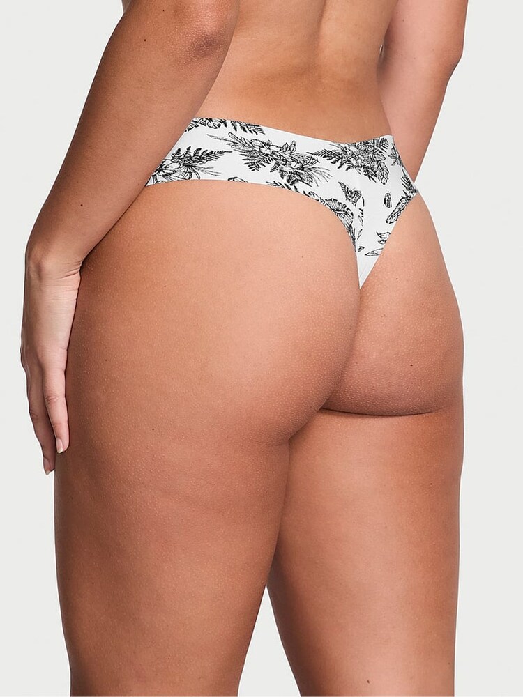 Victoria's Secret White Tropical Toile Thong Knickers - Image 2 of 3