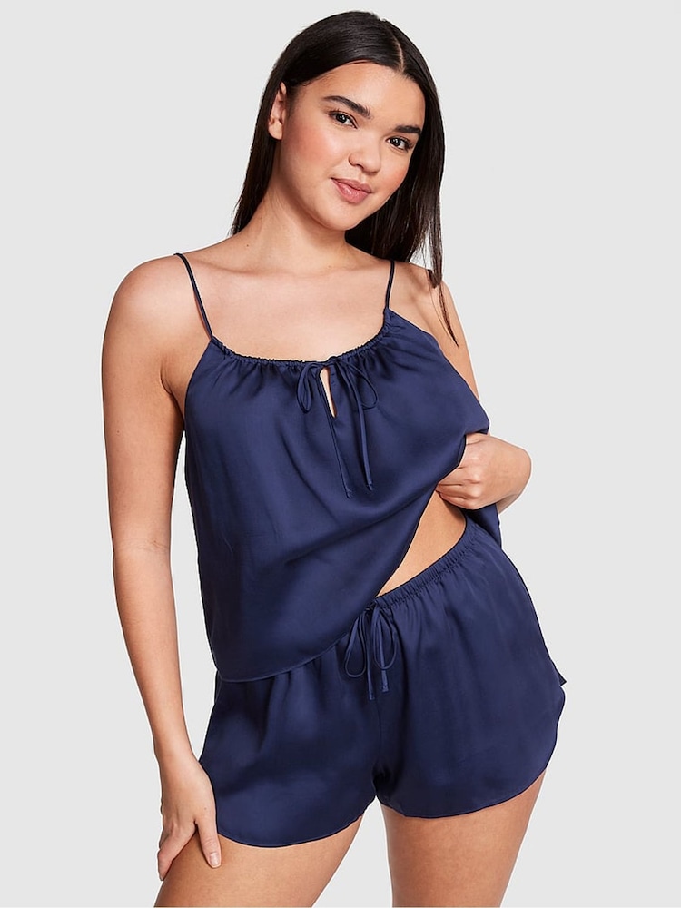 Victoria's Secret PINK Midnight Navy Blue TENCEL™ Cami Sleep Set - Image 1 of 3