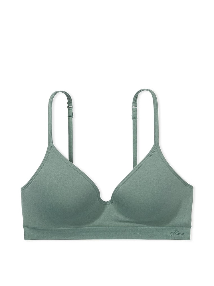 Victoria's Secret PINK Green Fresh Forest Seamless Bralette - Image 3 of 3