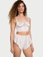 Victoria's Secret Coconut White Satin Corset Cami Set - Image 1 of 3
