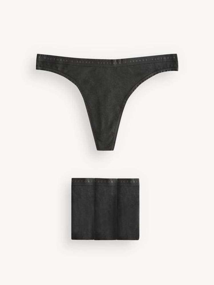 Zwart - Victoria's Secret set van 4 slips met logo - Image 1 of 4
