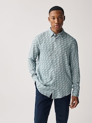 Blue Long Sleeve Printed Shirt - Image 2 of 8