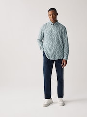 Blue Long Sleeve Printed Shirt - Image 4 of 8