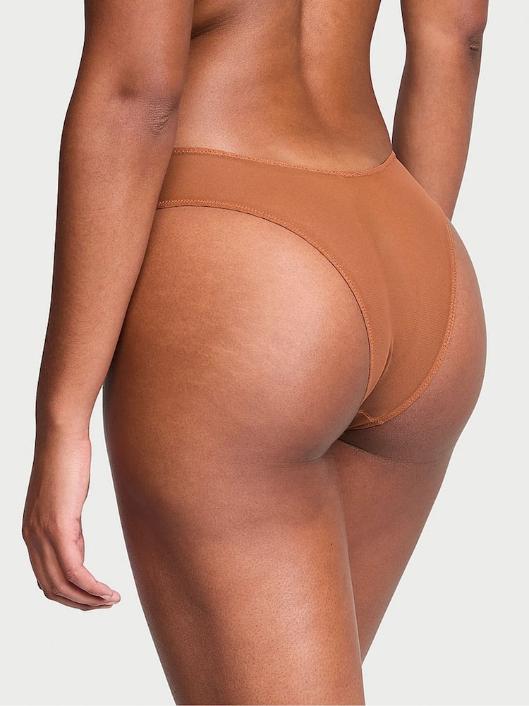 Victoria's Secret Caramel Nude Brazilian Embroidered Knickers - Image 2 of 3