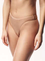 Victoria's Secret Black/White/Nude Thong Logo 4 Pack Knickers - Image 2 of 5