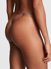 Victoria's Secret PINK Caramel Nude Thong Logo Knickers - Image 2 of 4