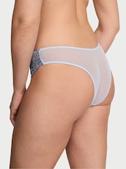 Victoria's Secret Faded Denim Blue Brazilian Embroidered Knickers - Image 2 of 3