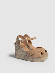 Castaner Blaudell Open-Toe Suede Wedge Brown Espadrilles - Image 2 of 4