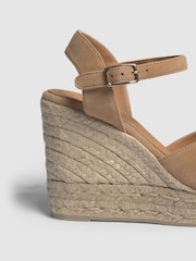 Castaner Blaudell Open-Toe Suede Wedge Brown Espadrilles - Image 3 of 4