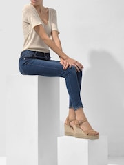 Castaner Blaudell Open-Toe Suede Wedge Brown Espadrilles - Image 4 of 4